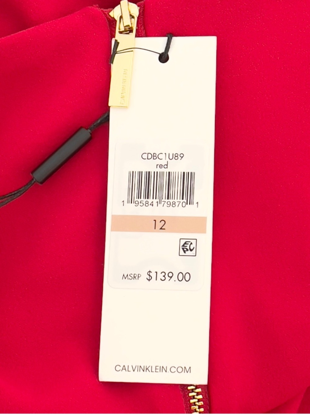 CALVIN KLEIN Jumpsuit Cropped Tulip Sleeve Belted Round Neck Pockets Back Zip - Picture 13 of 14